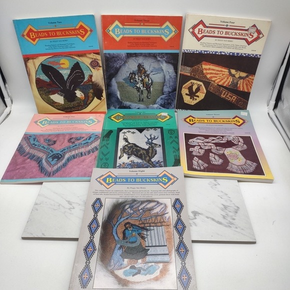 Other - Beads To Buckskins Beading Patterns Designs Techniques Native American Lot Of 7